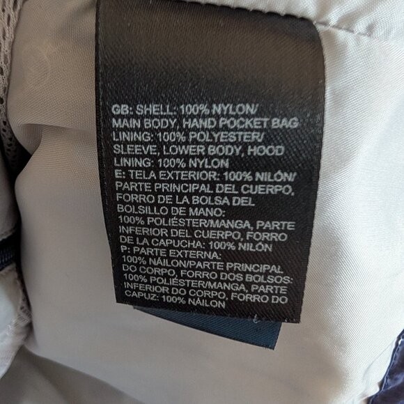 The North Face Resolve Polka Dot Rain Jacket Dryvent Navy White XL Outdoors - Picture 13 of 16